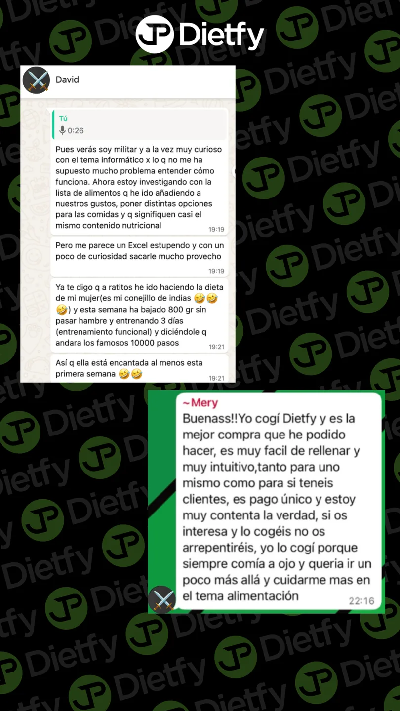 Mensaje de una persona que usa Dietfy (captura 4 de 4)